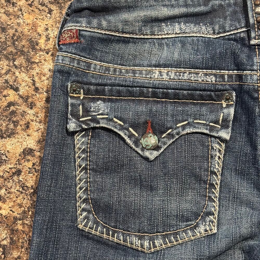 1921 Skinny Jeans Japanese Denim Y2K Flap Pocket Blue 28x32 Western Indie Sleaze - Picture 6 of 8